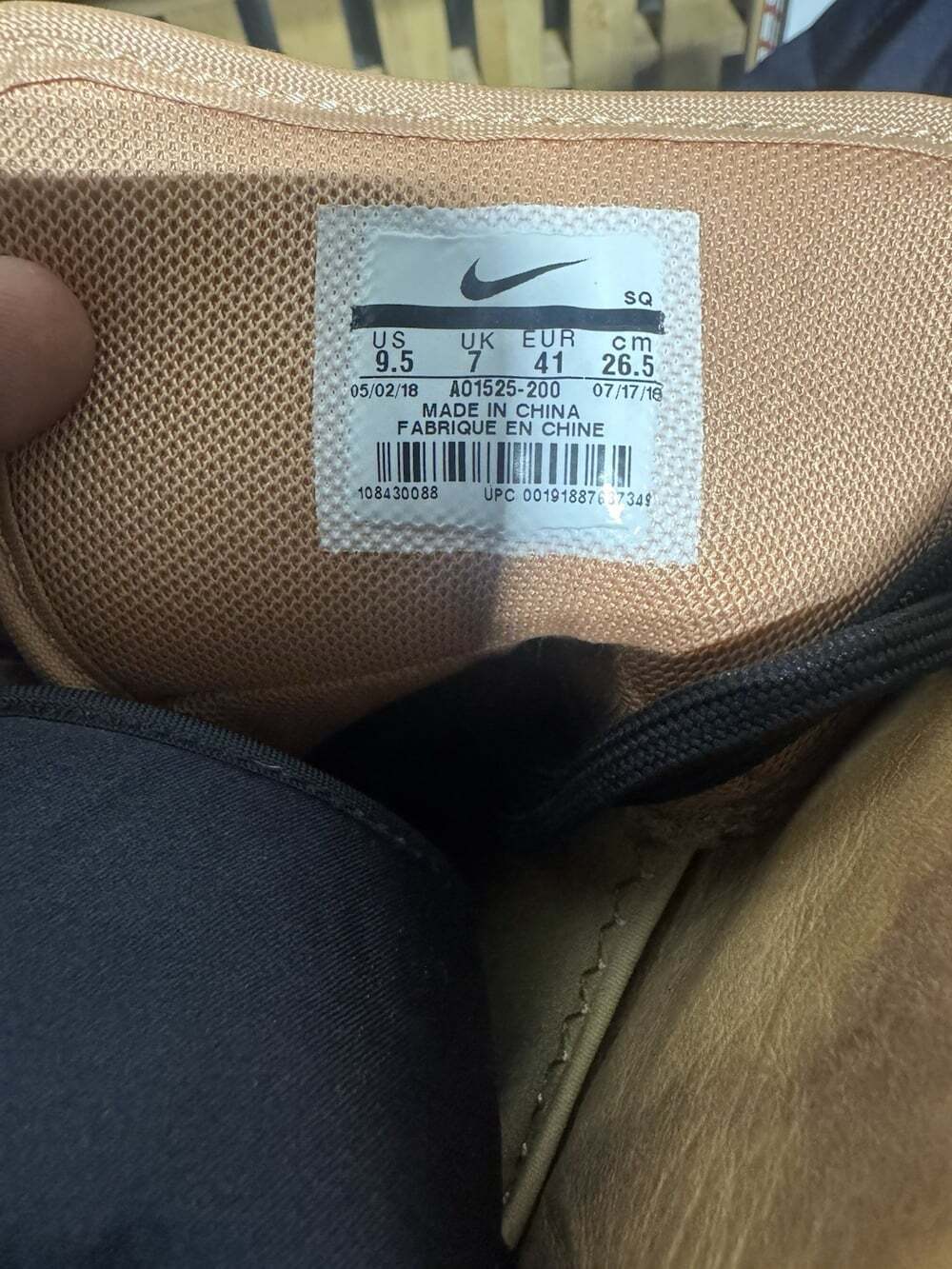 Nike AF1 Air Force 1 Rebel XX Praline Tan Black High Top Women’s Size 9.5 - Picture 4 of 7